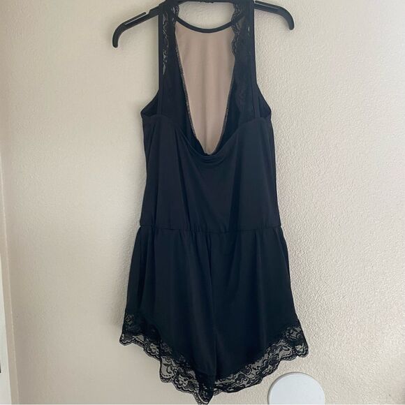 WEISSMAN Dance Costume burgundy Halter Strap Romper With Lace MJ10689 adult SA - Picture 10 of 12